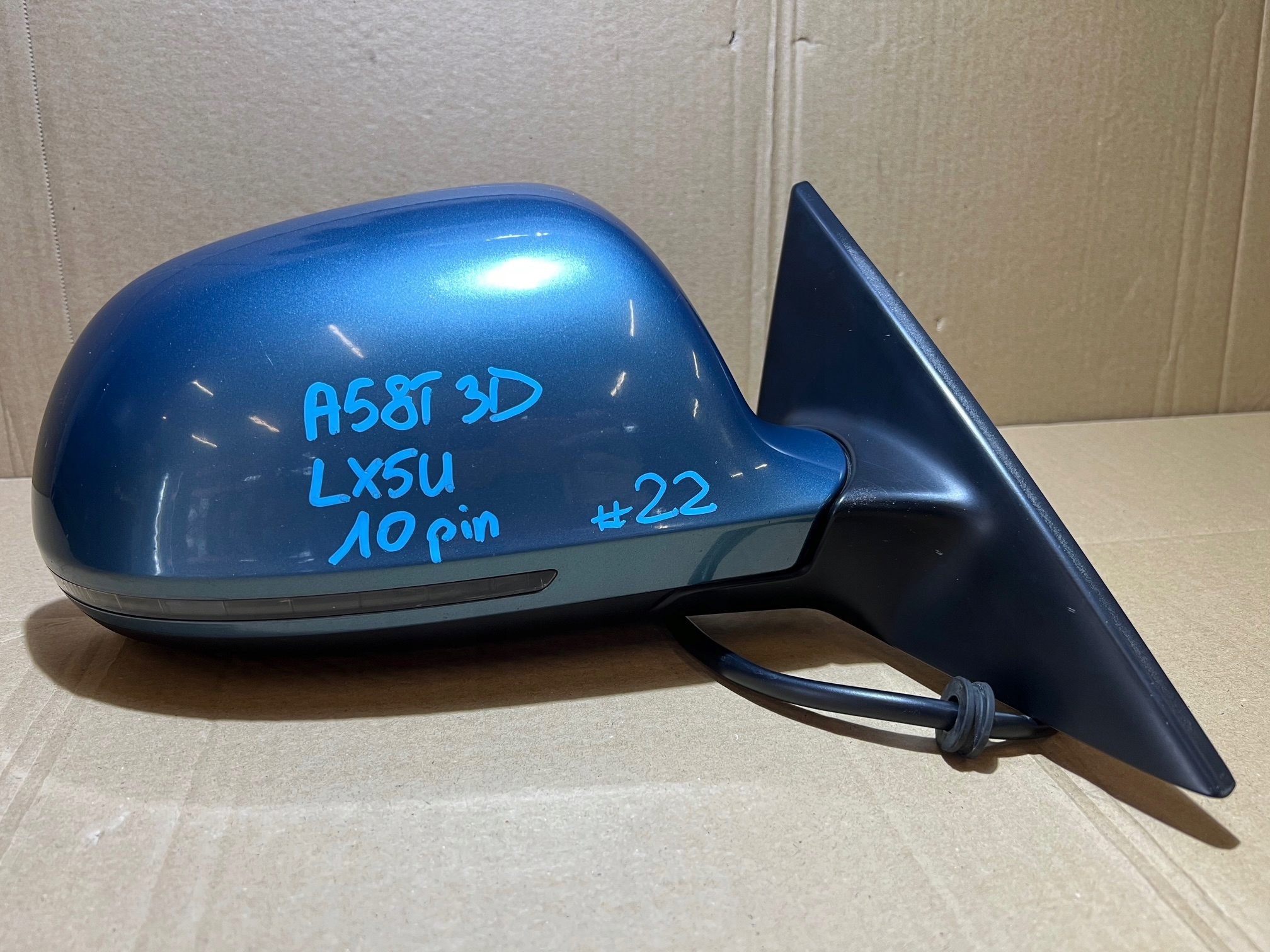 AUDI A5 8T 3D LX5U COUPE mirror right 10 PIN