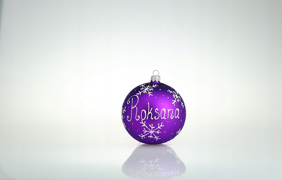 

Bombka szklana z imieniem dedykacją napisem 10cm