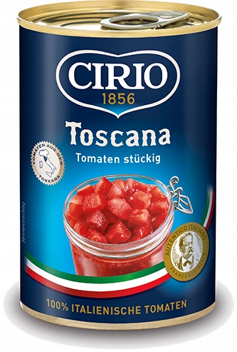 Levně Rajčata Toscana v kusech 400 g Cirio
