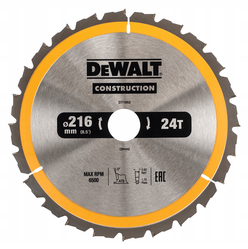 

Dewalt Tarcza Do Drewna DT1952 216X30MM 24T