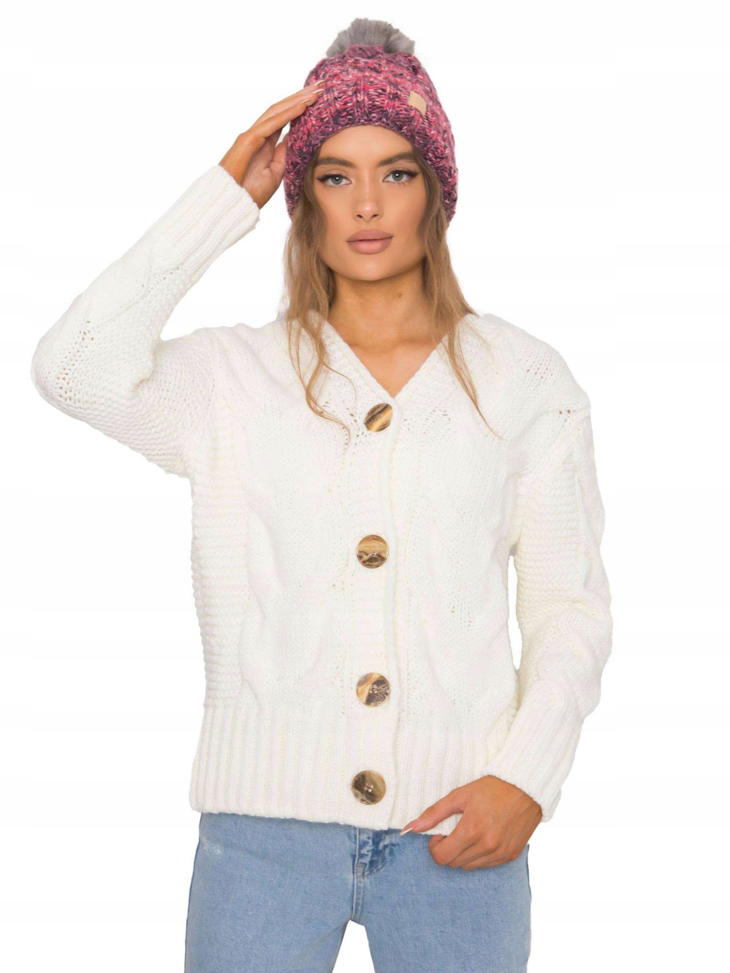 

Czapka Zimowa Z Pomponem damska beanie