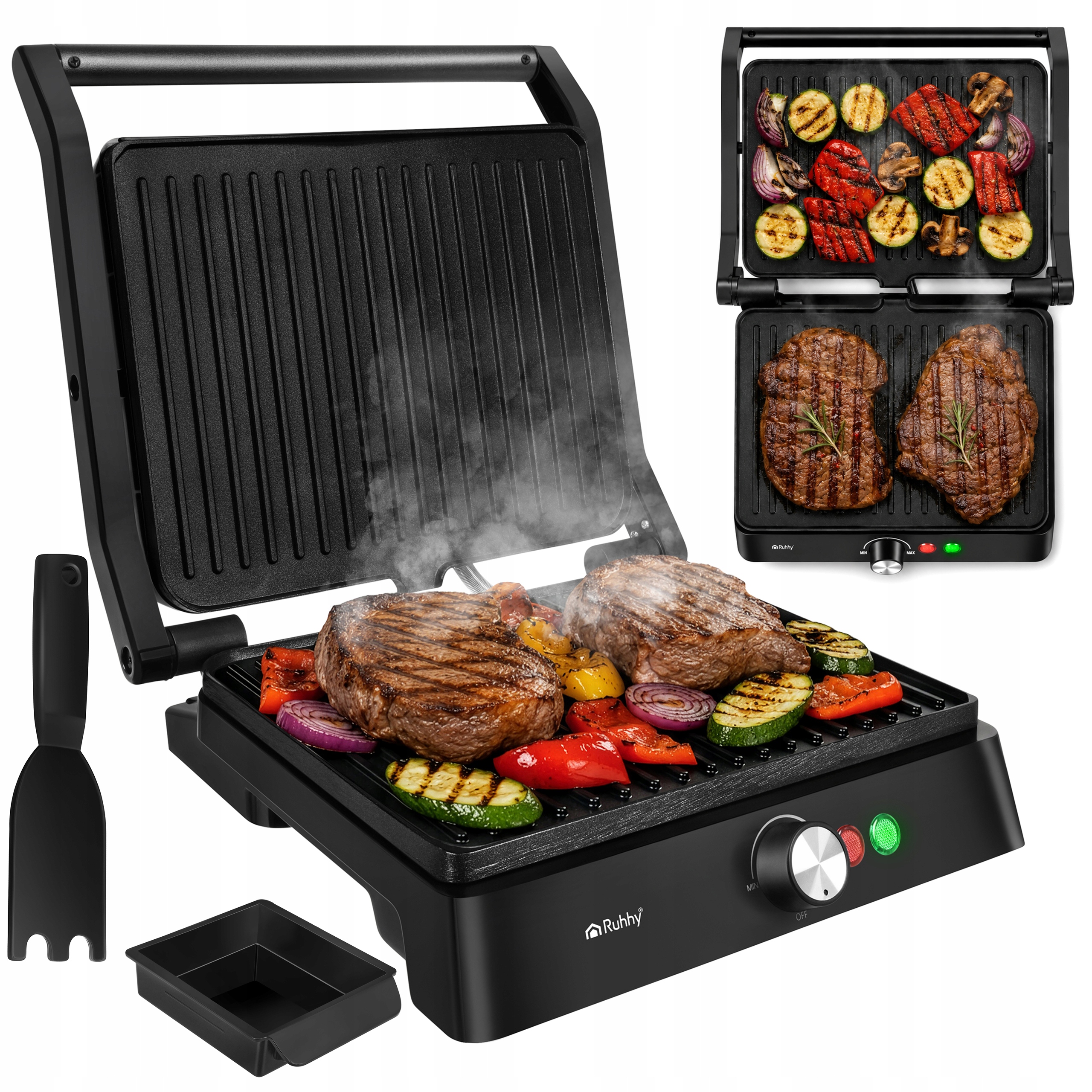 Elektrický gril Panini Toustovač Rozkládací sendvičovač Regulace