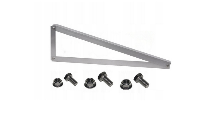 Trójkąt montażowy 25 stopni pion ekierka solarna fotowoltaika Zestaw