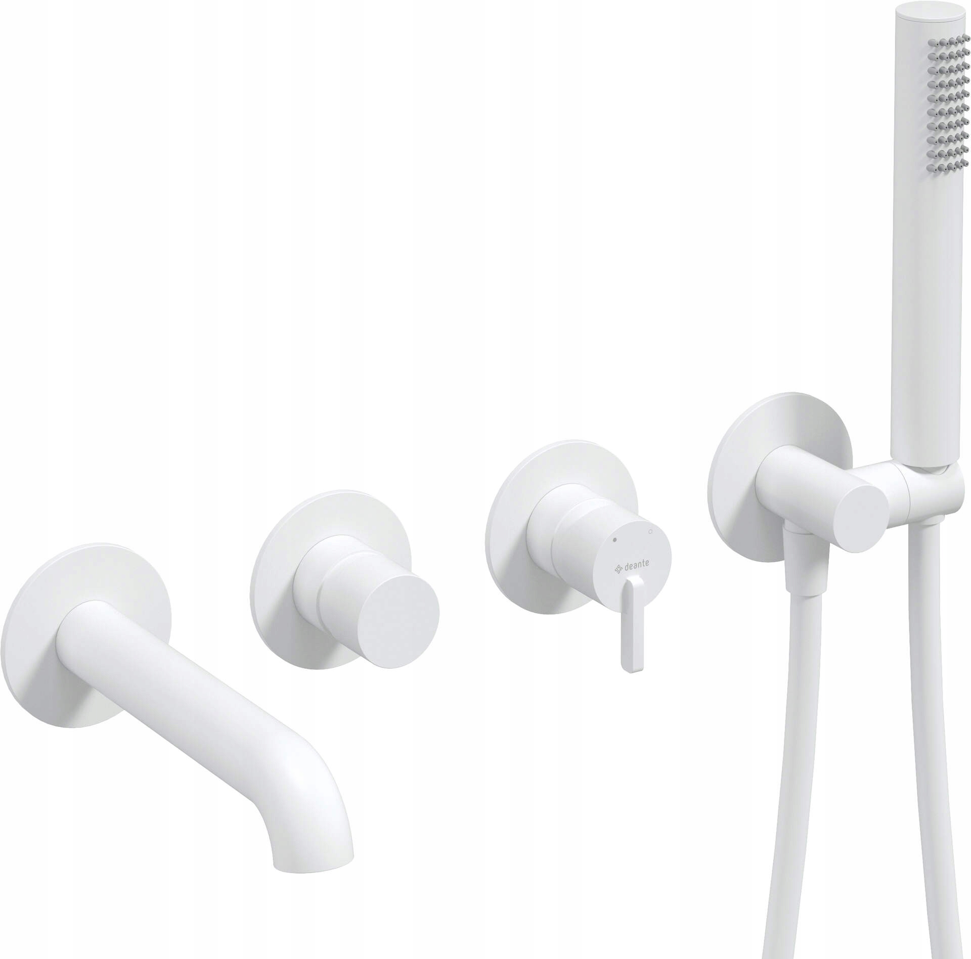 Deante 4-otvorová podomietková vaňová batéria Silia biela bianco BQS_A18P