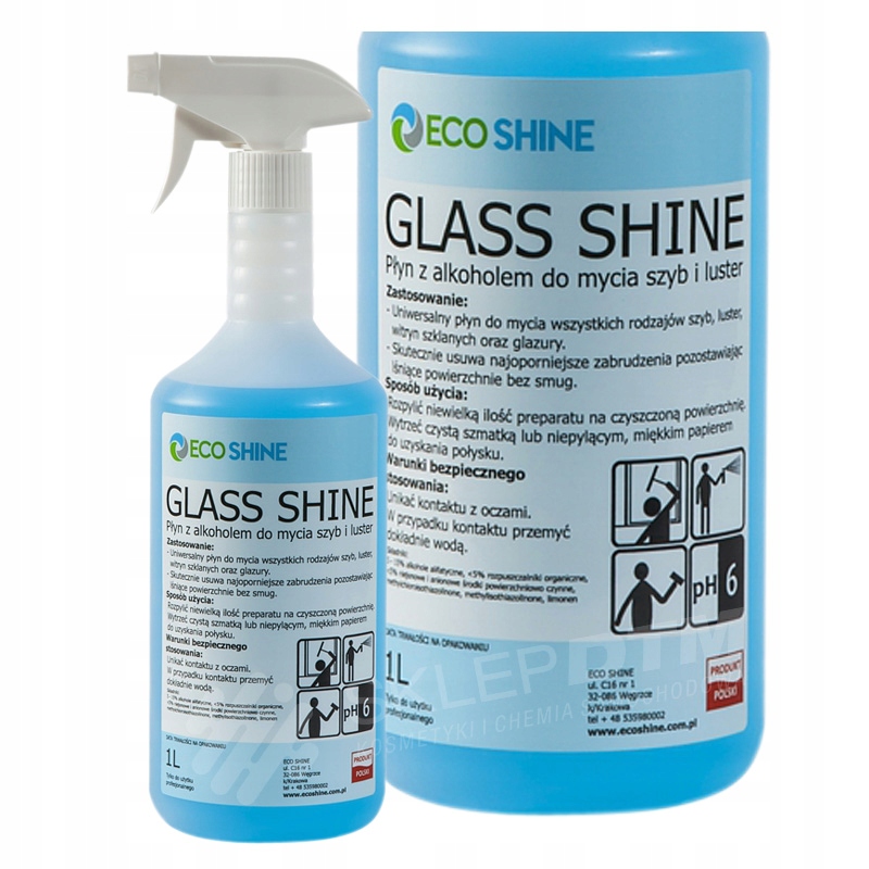

Eco Shine Glass Shine płyn do mycia szyb luster 1L
