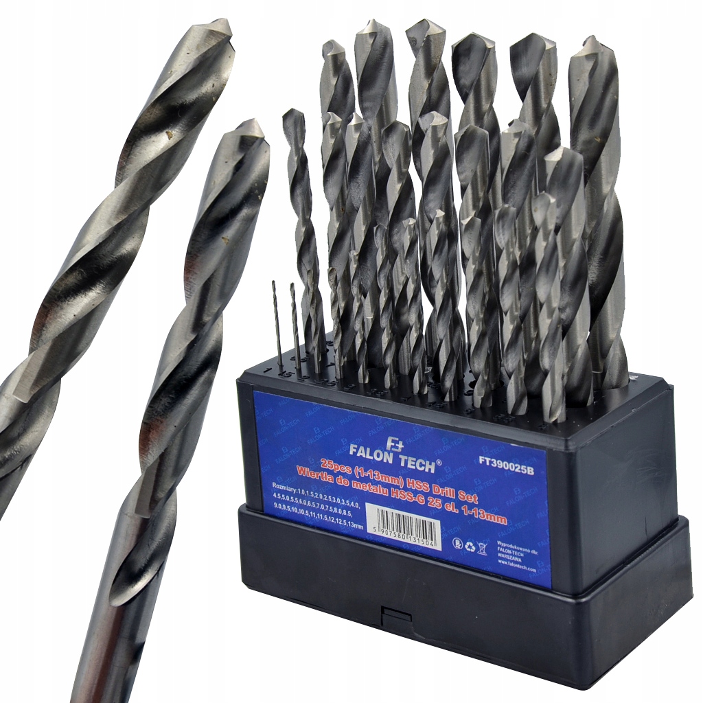 

Wiertło Zestaw Wierteł Do Metalu 25 sztuk 1-13 mm