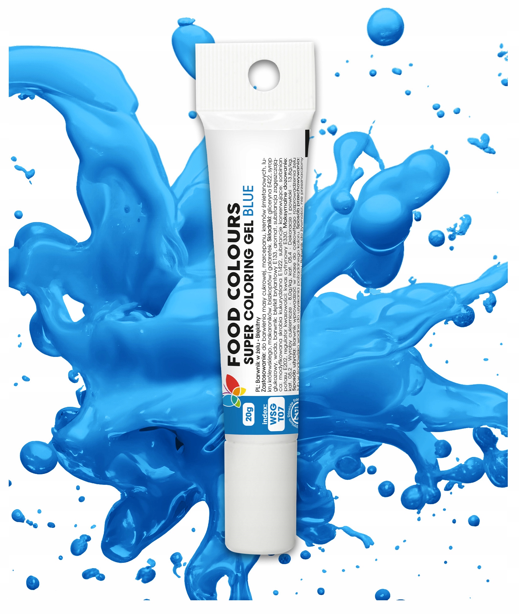 BARWNIK SPOŻYWCZY W ŻELU TUBKA 20g KOLOR BŁĘKIT