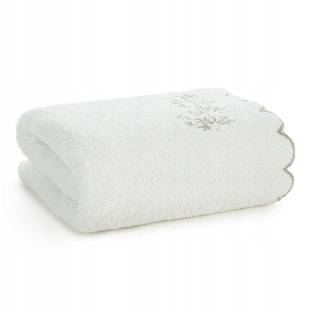 Koupelový ručník 70X140 krémový s vlnitou bordurou Eurofirany