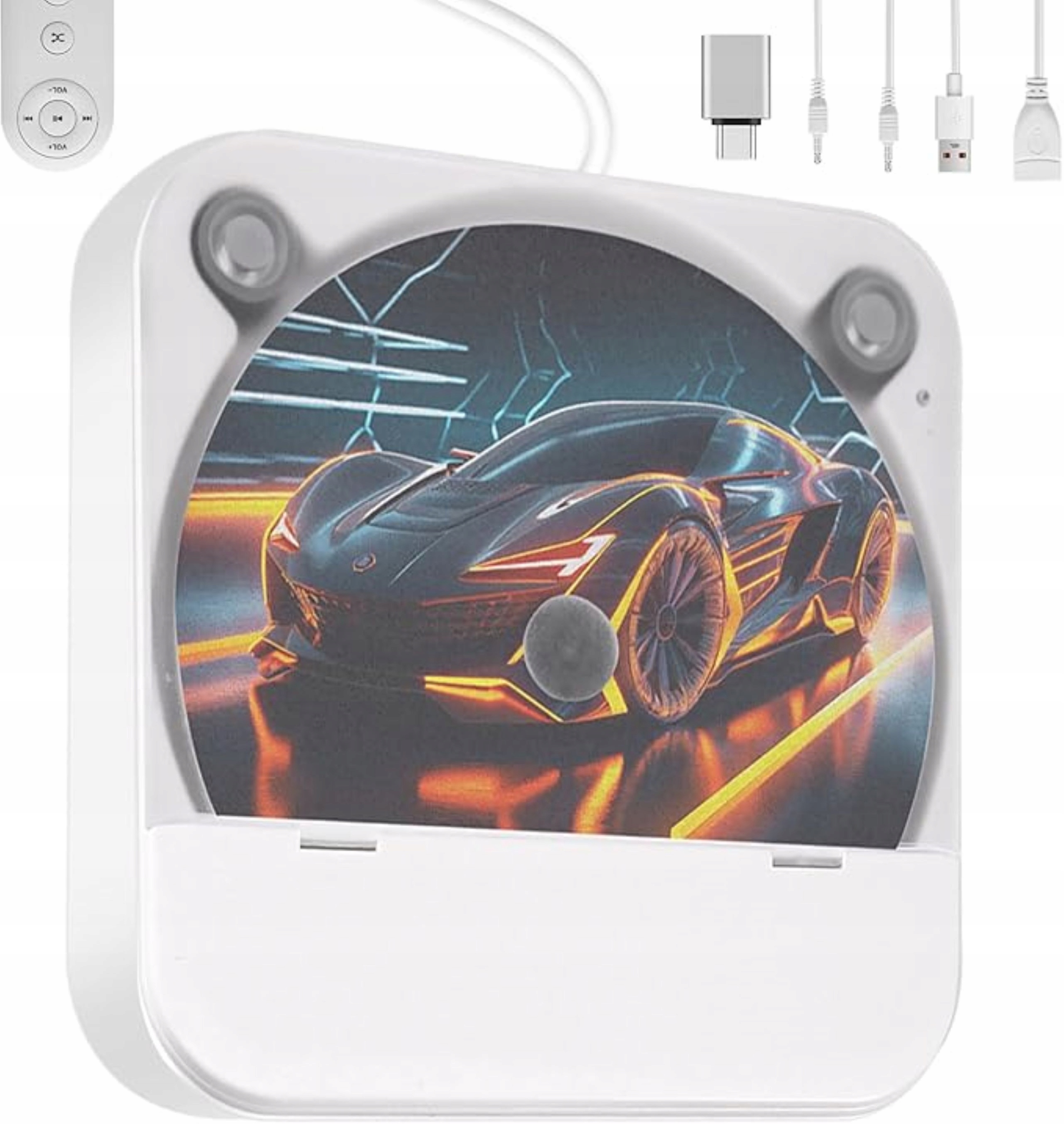 Univerzální externí Cd-r přehrávač s konektorem Usb a Aux do auta