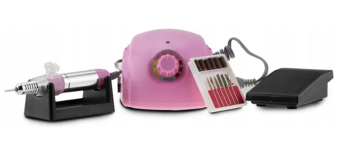 Bruska na nehty Nail Drill 30 W DM212 růžová