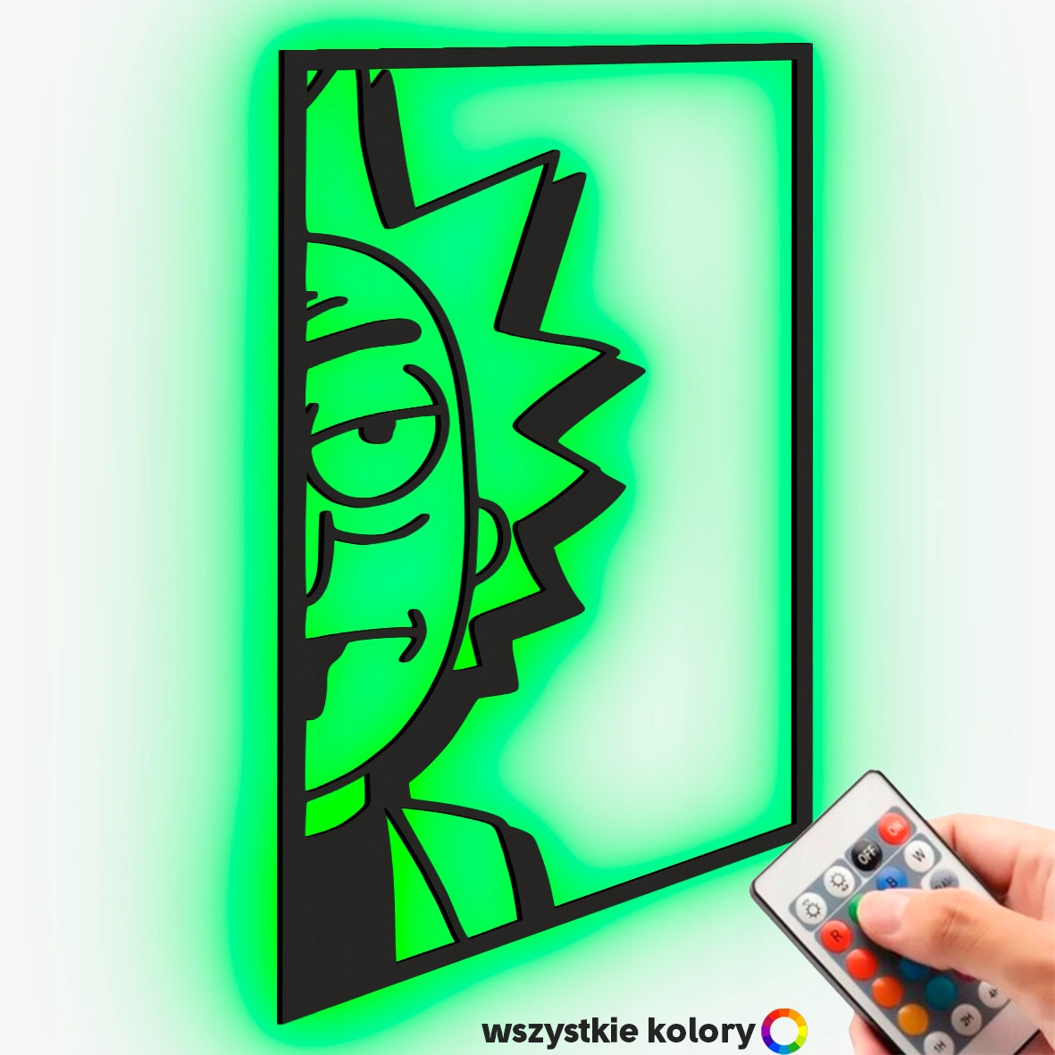 Dřevěný obraz Rick And Morty Nástěnná Dekorace Dárek Noční Lampa Led