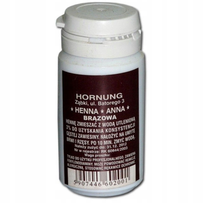 

Henna Proszkowa Brązowa Anna Hornung 100g