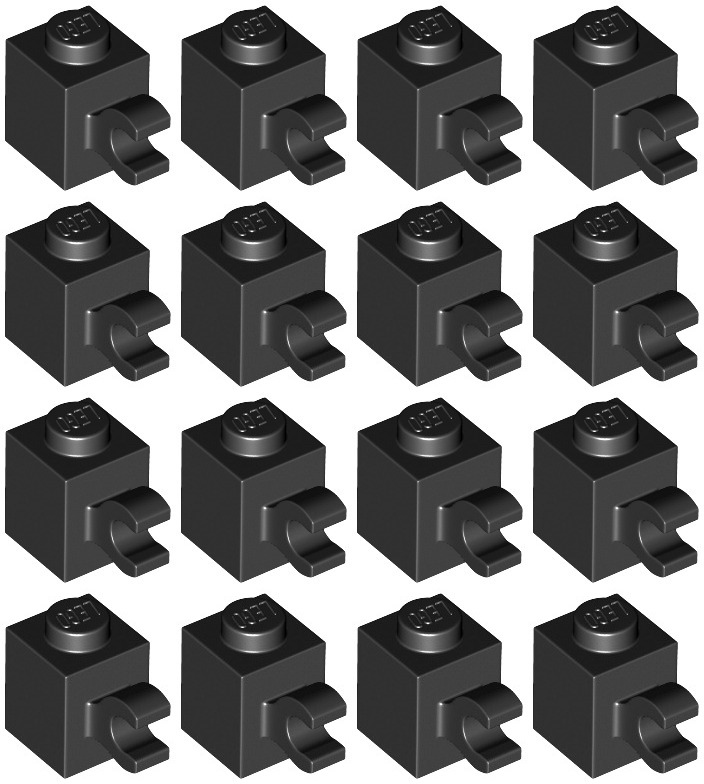 

Lego 60476 Klocek 1x1 Clip czarny (10g) 16 szt.