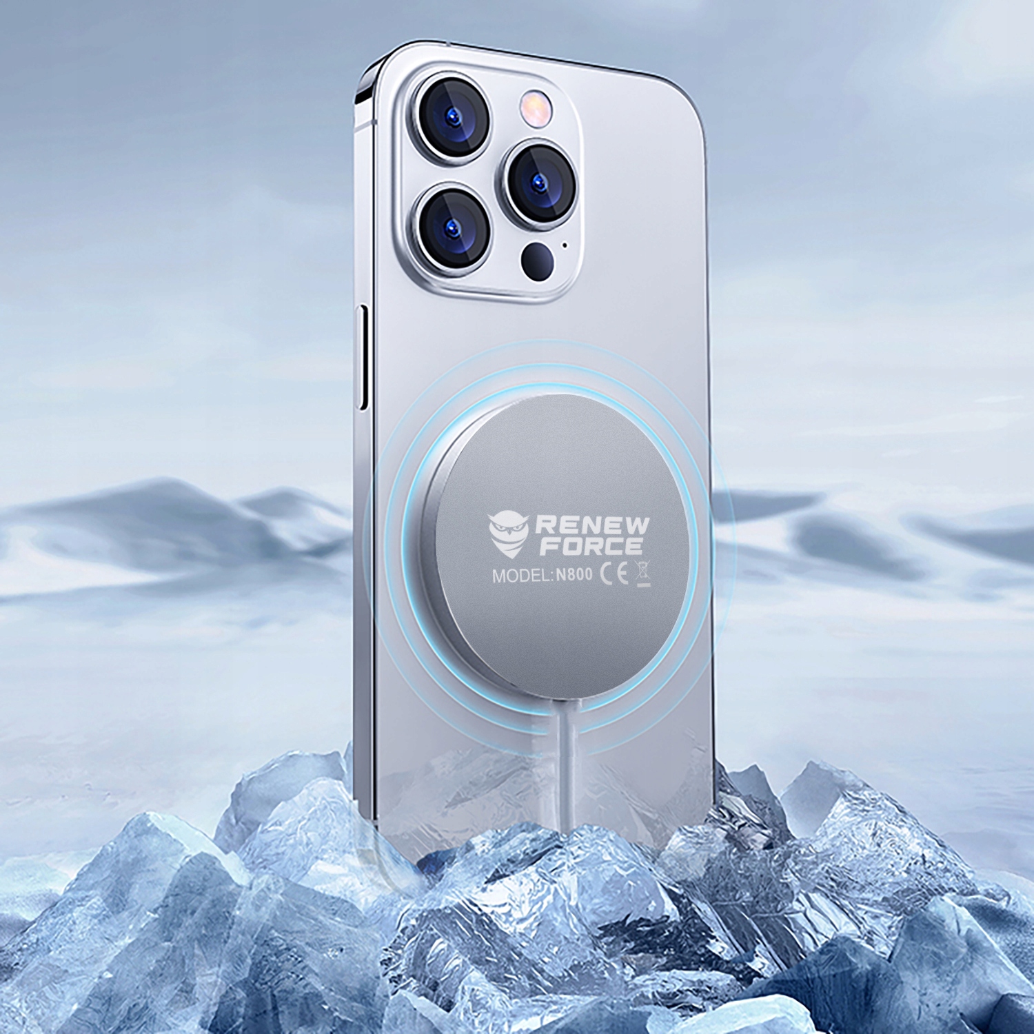 Szybka ładowarka bezprzewodowa INDUKCYJNA do Magsafe IPHONE 11 12 13 14 15 Długość przewodu 1 m