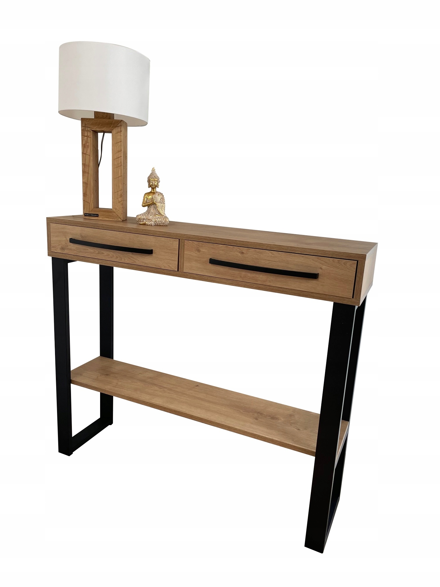 Konsola LOFT z szufladami i półką Hamilton 110 cm