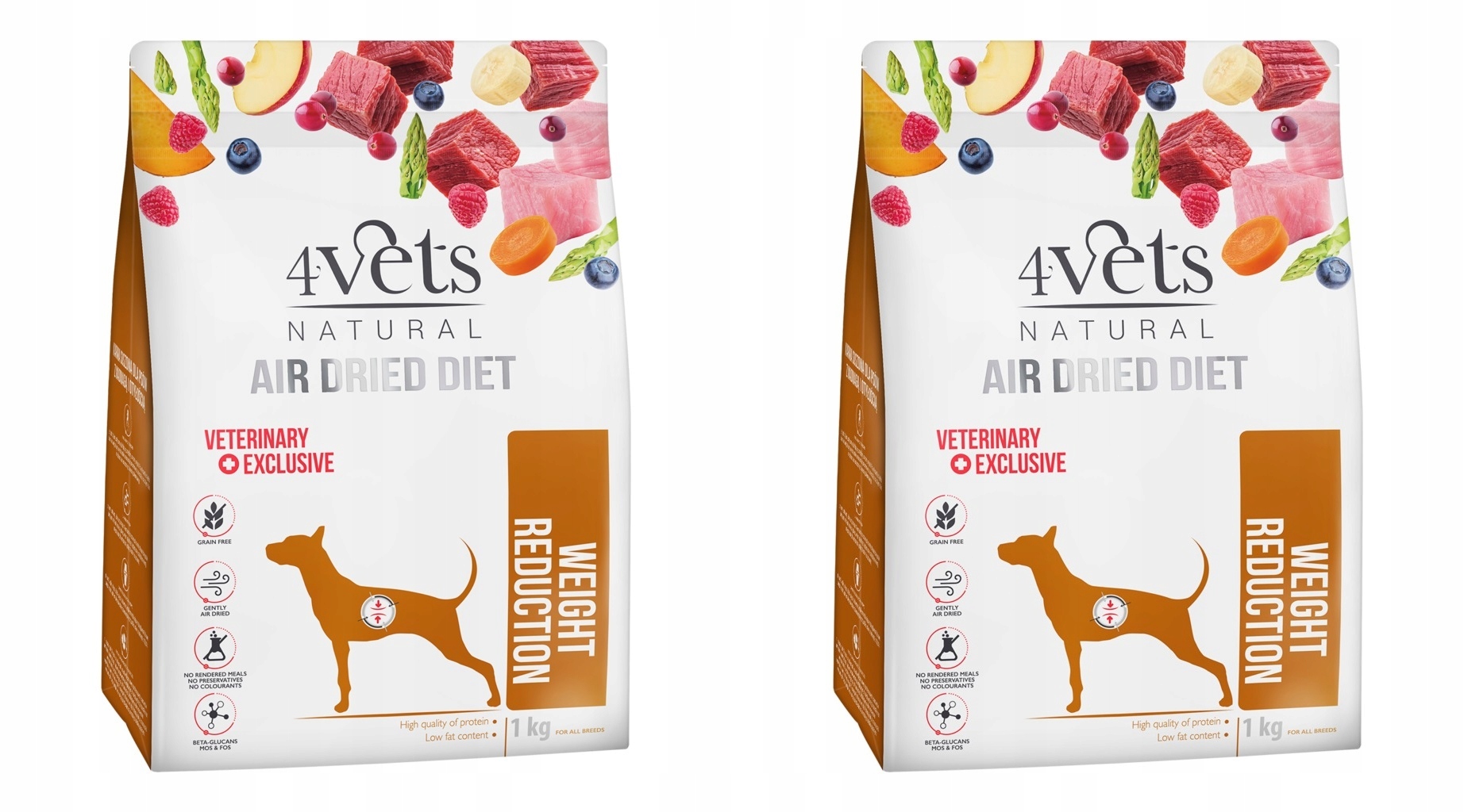 Levně 4Vets Natural Krmivo pro psy s nadváhou 2 x 1 kg