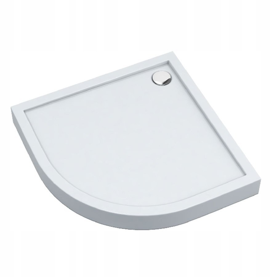 Kompaktní půlkruhová sprchová vanička Schedline Cameron 80x80 bílá hladká