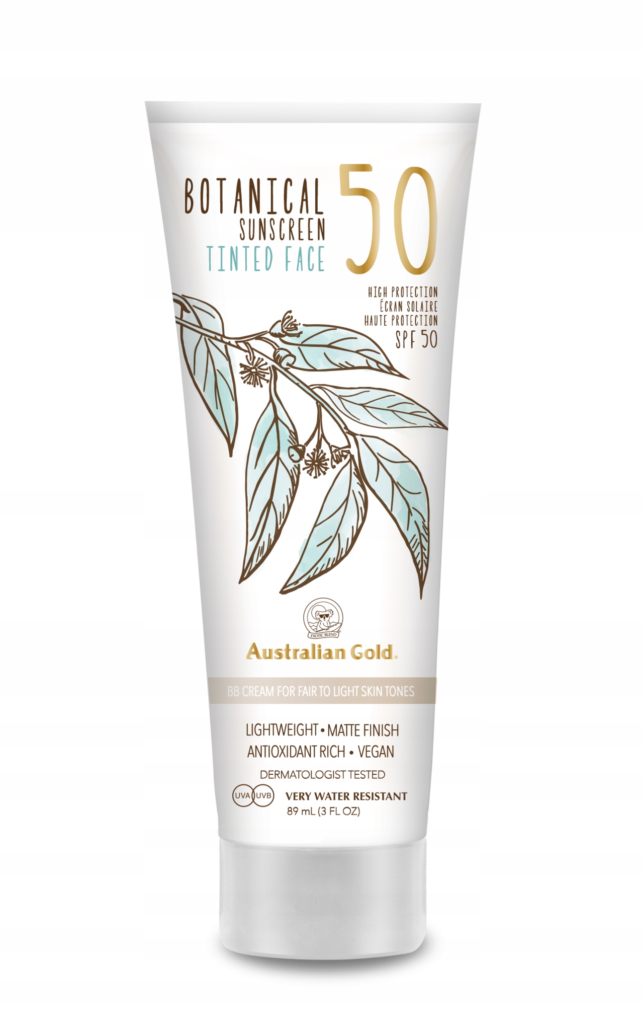 

Australian Gold SPF50 Face Jasny Odcień Krem Bb