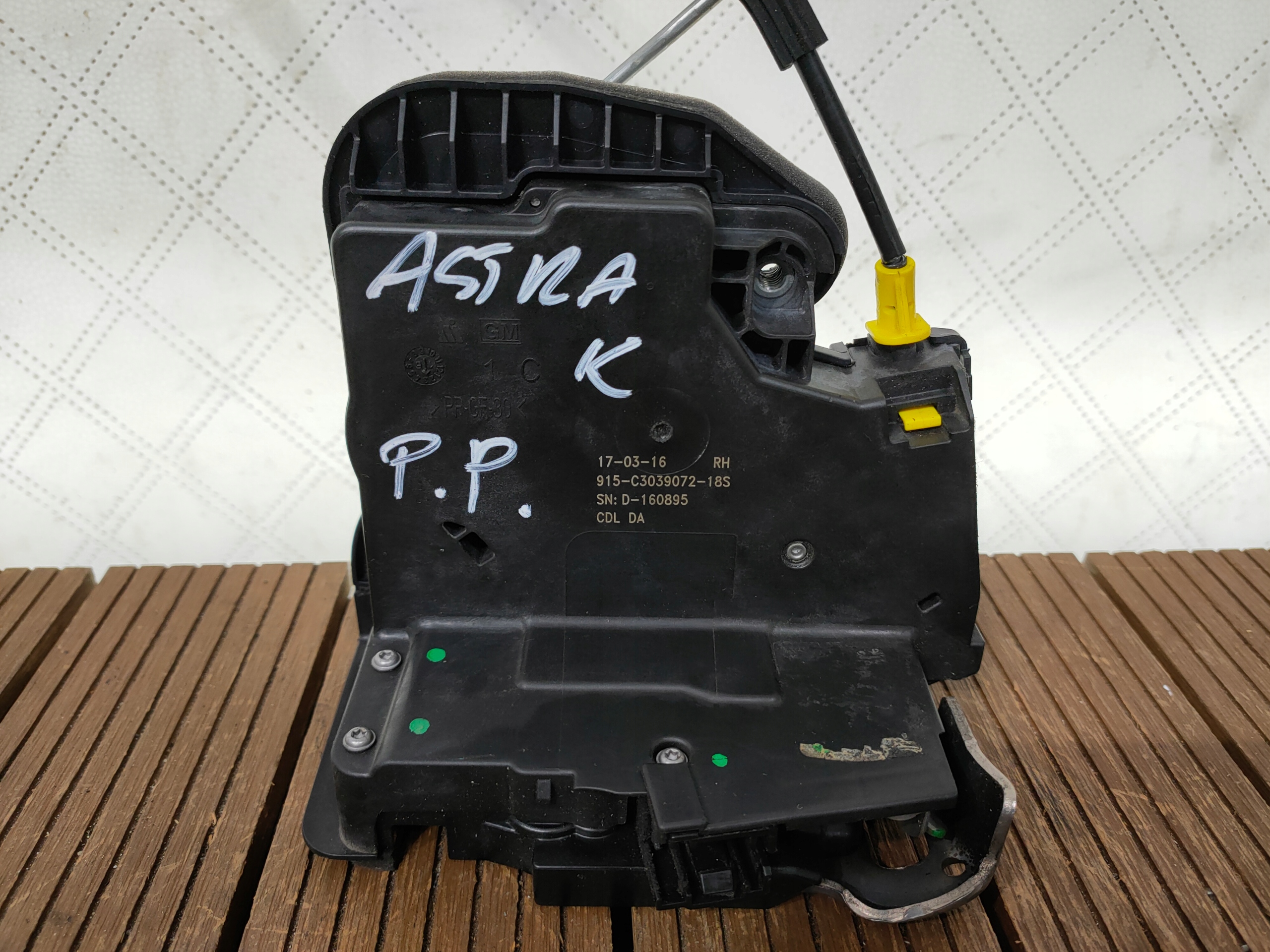 OPEL ASTRA K V 15-21 lock door front right front 915-C3039072-18S