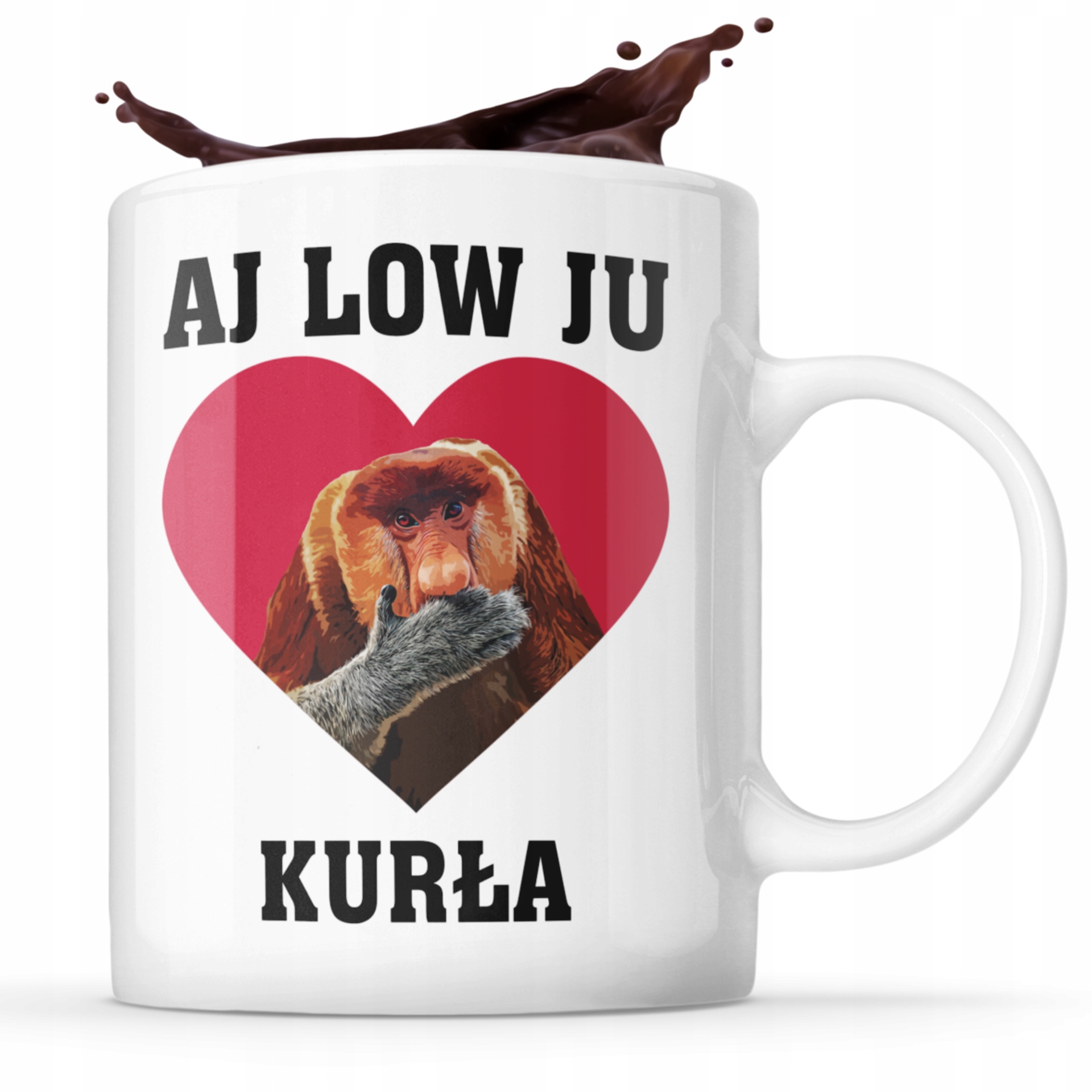 

Śmieszny Kubek I Low Ju Nosacz Walentynki
