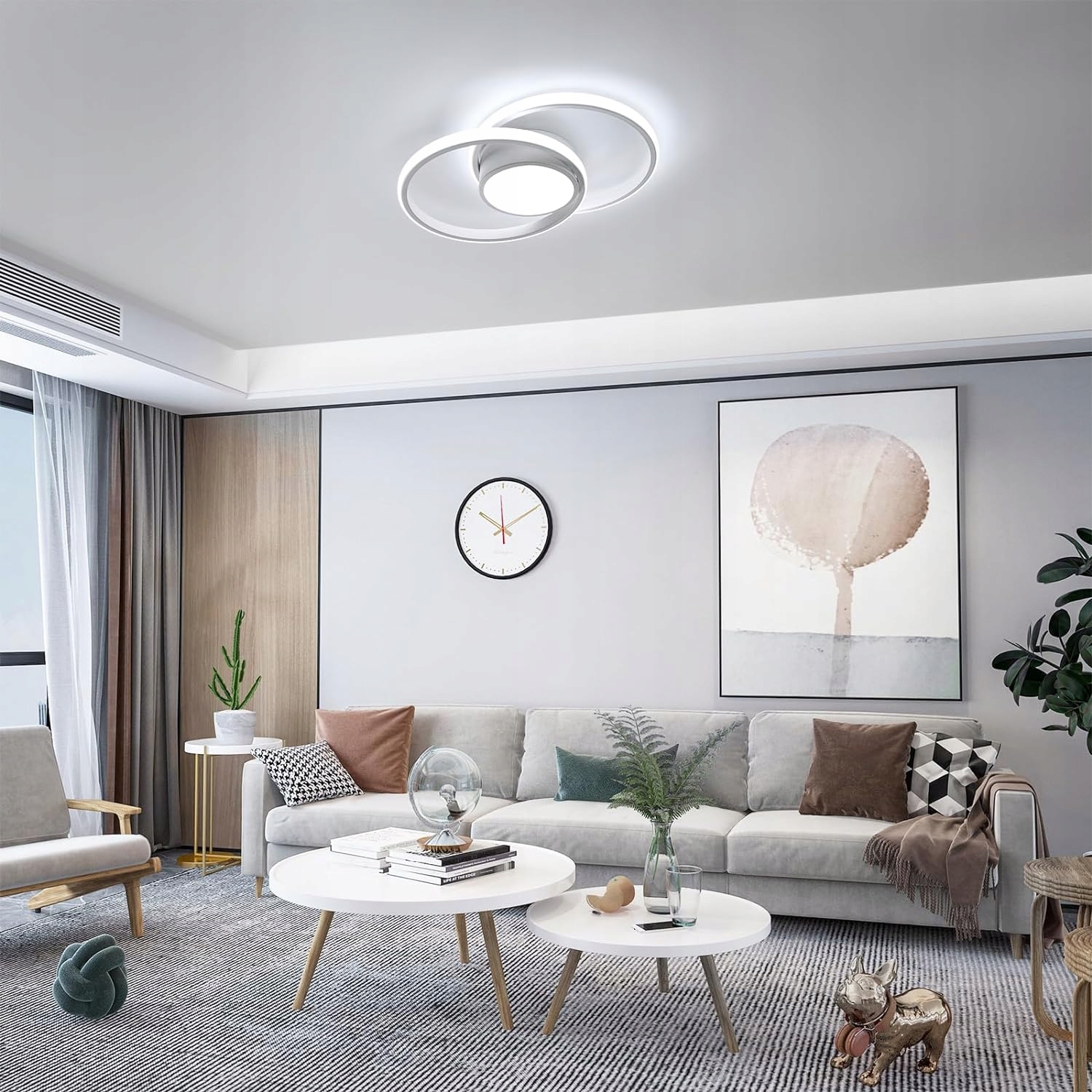 LAMPA SUFITOWA PLAFON LED OKRĄGŁY NOWOCZESNY 42W 6500K DO SALONU Zasilanie sieciowe