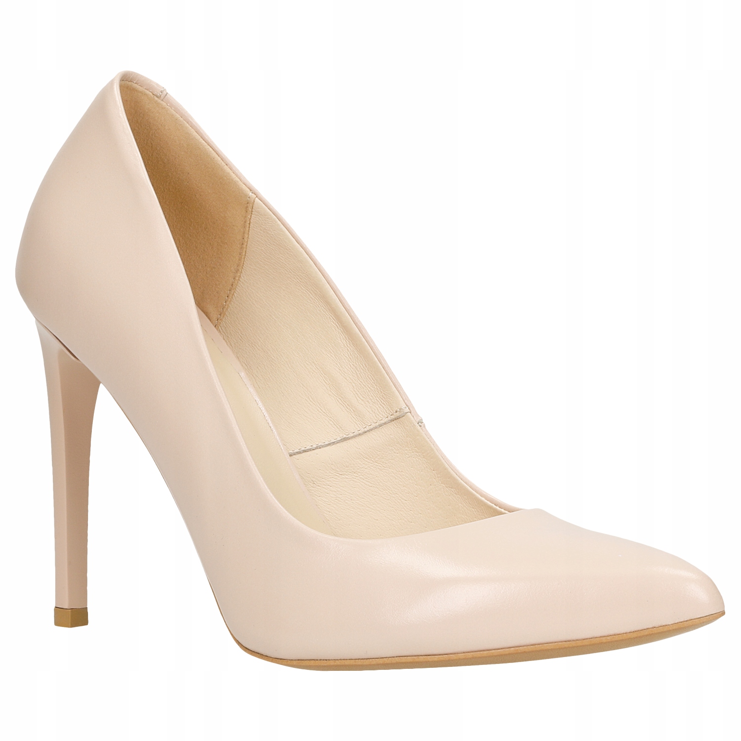 Dámské Kožené Boty Špilky lodičky Wojas béžové vel. 37,5