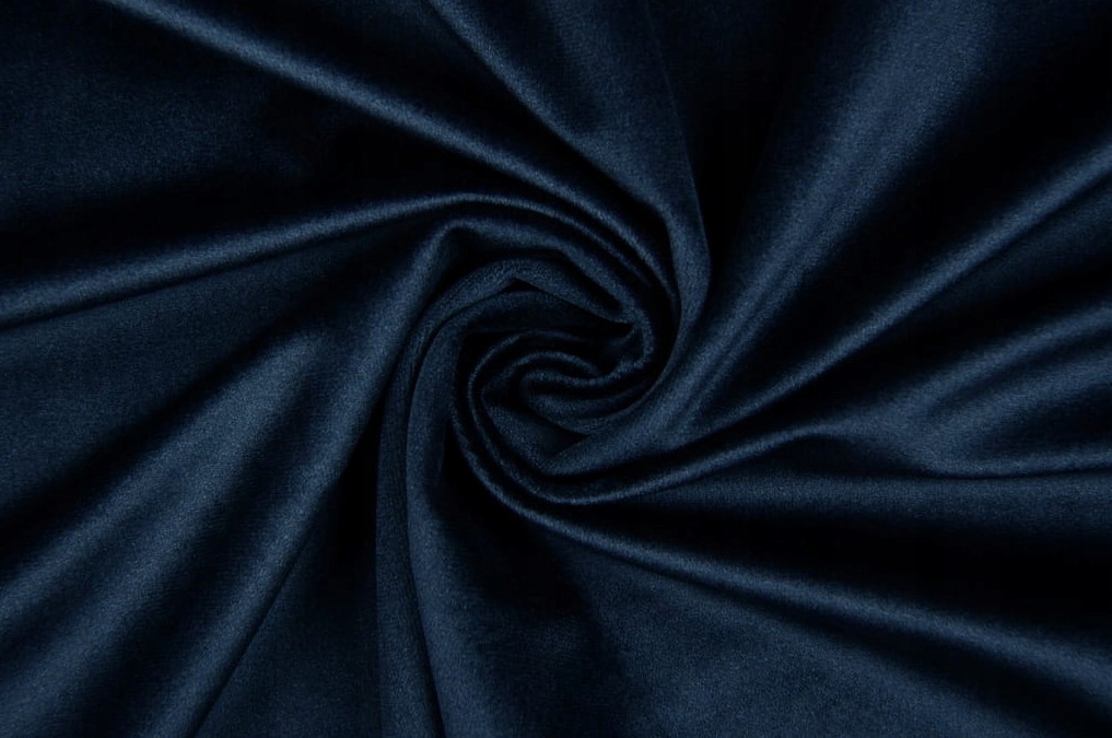 Látka Velur Mat Záclonové Čalounění 280CM Tmavě Modrá