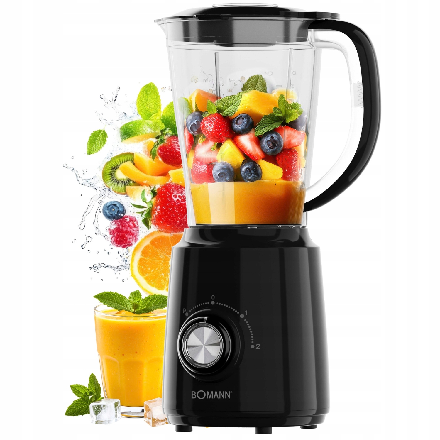Blender kielichowy do smoothie i koktajli Bomann Um 6091 Cb kruszenie lodu