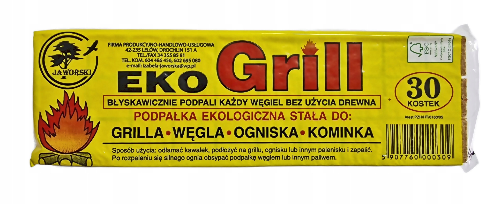 

Podpałka ekologiczna do kominka, pieca
