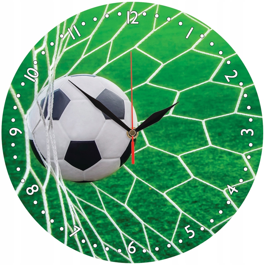 Zegar ścienny dla młodego kibica 80 płynący mechanizm L4