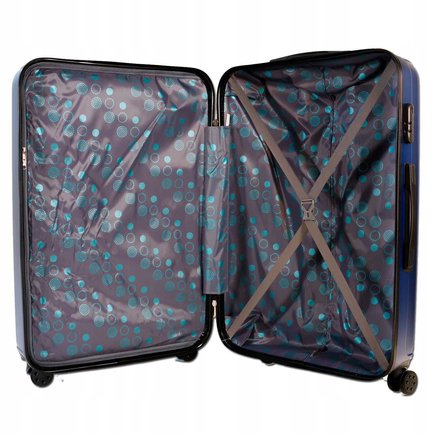 Zestaw 2w1 Mała Walizka Podróżna + Kuferek Premium Odcień granatowy