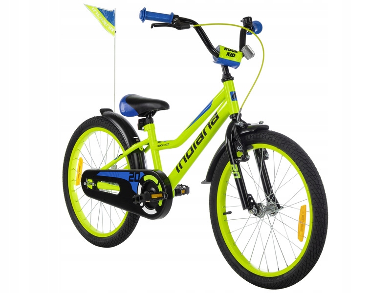 Rower dziecięcy Indiana Rock Kid 20 cali dla chłopca Limonkowy