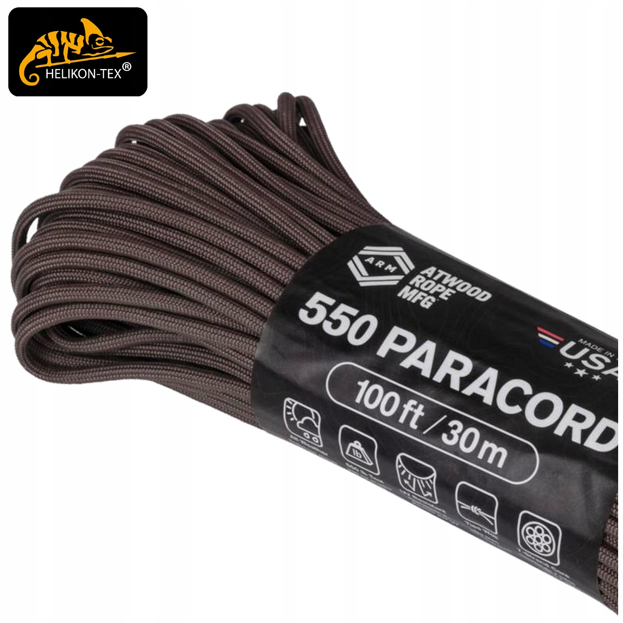 Linka Atwood 550 Rope Paracord 4mm/30m Brązowa Marka Atwood Rope MFG