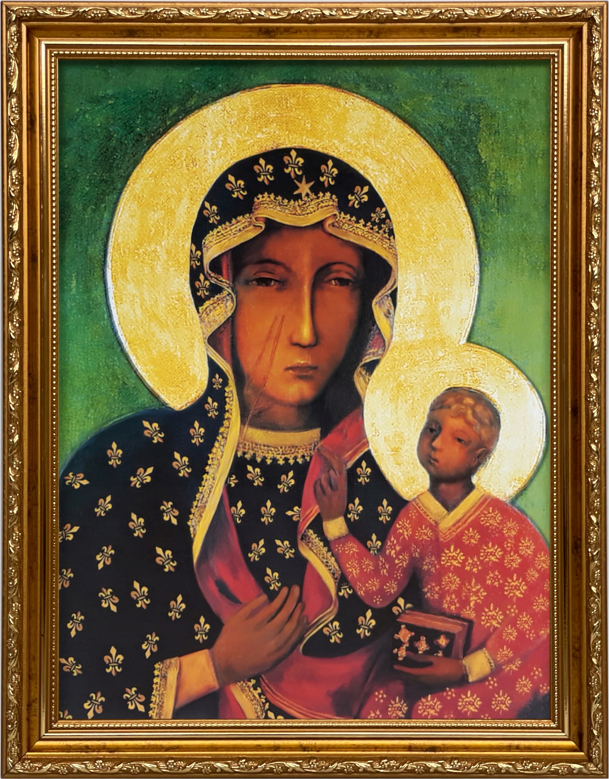 

Obraz 46x36 Matka Boska Częstochowska Złota Rama