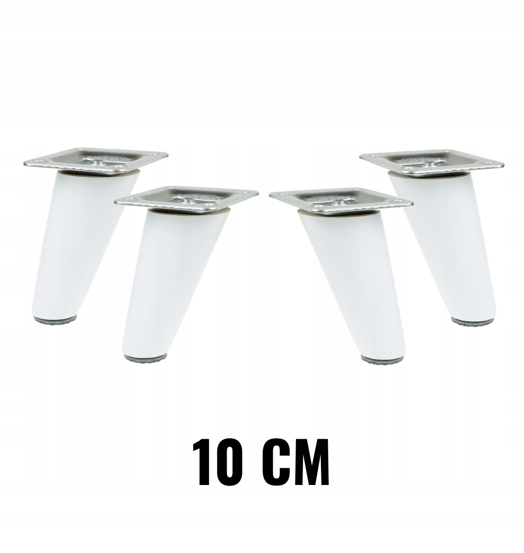 

4x Nóżki drewniane do mebli buk biała skośna 10cm