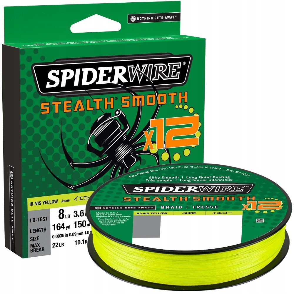 Spiderwire Stealth Smooth 12 Splot Yellow 0,07 mm 150 m