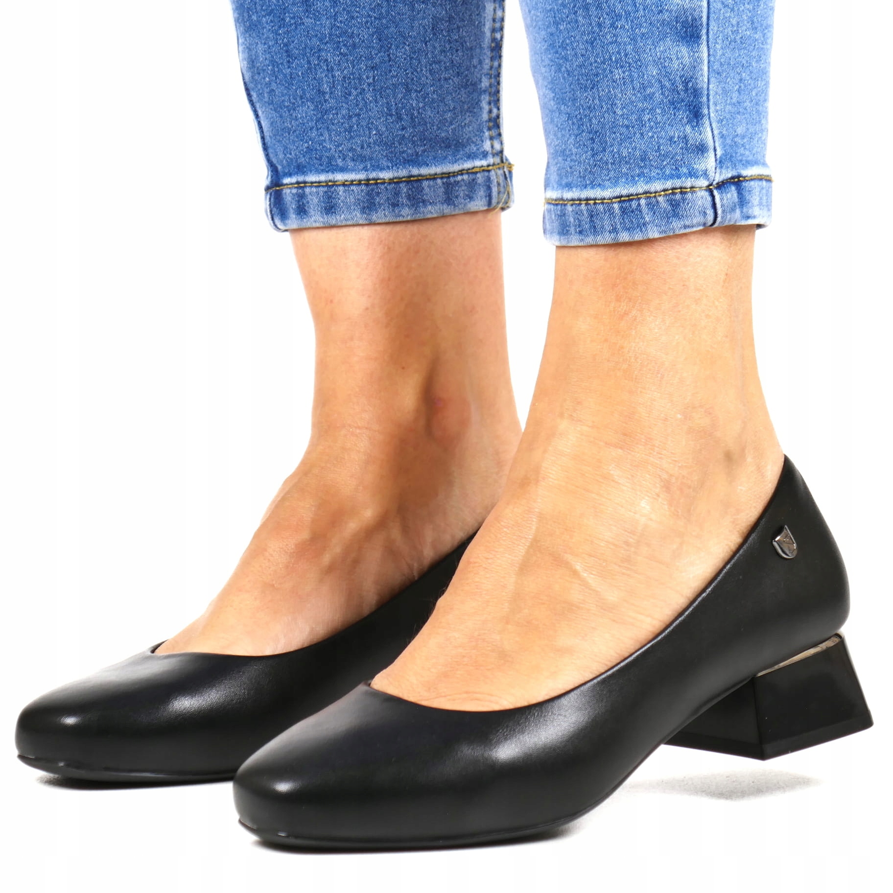 Baleriny Skórzane Lakierowana Skóra Buty Hot Buty Czarne 39