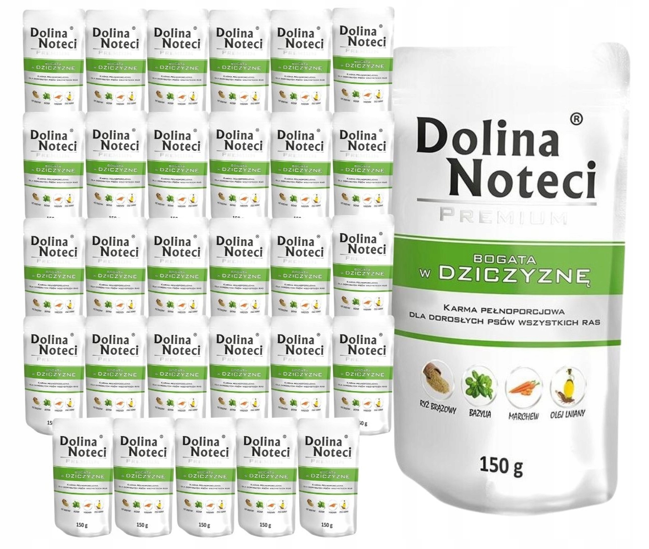 Levně Dolina Noteci Premium vlhké krmivo pro psy, bohaté na zvěřinu 30 x 150 g