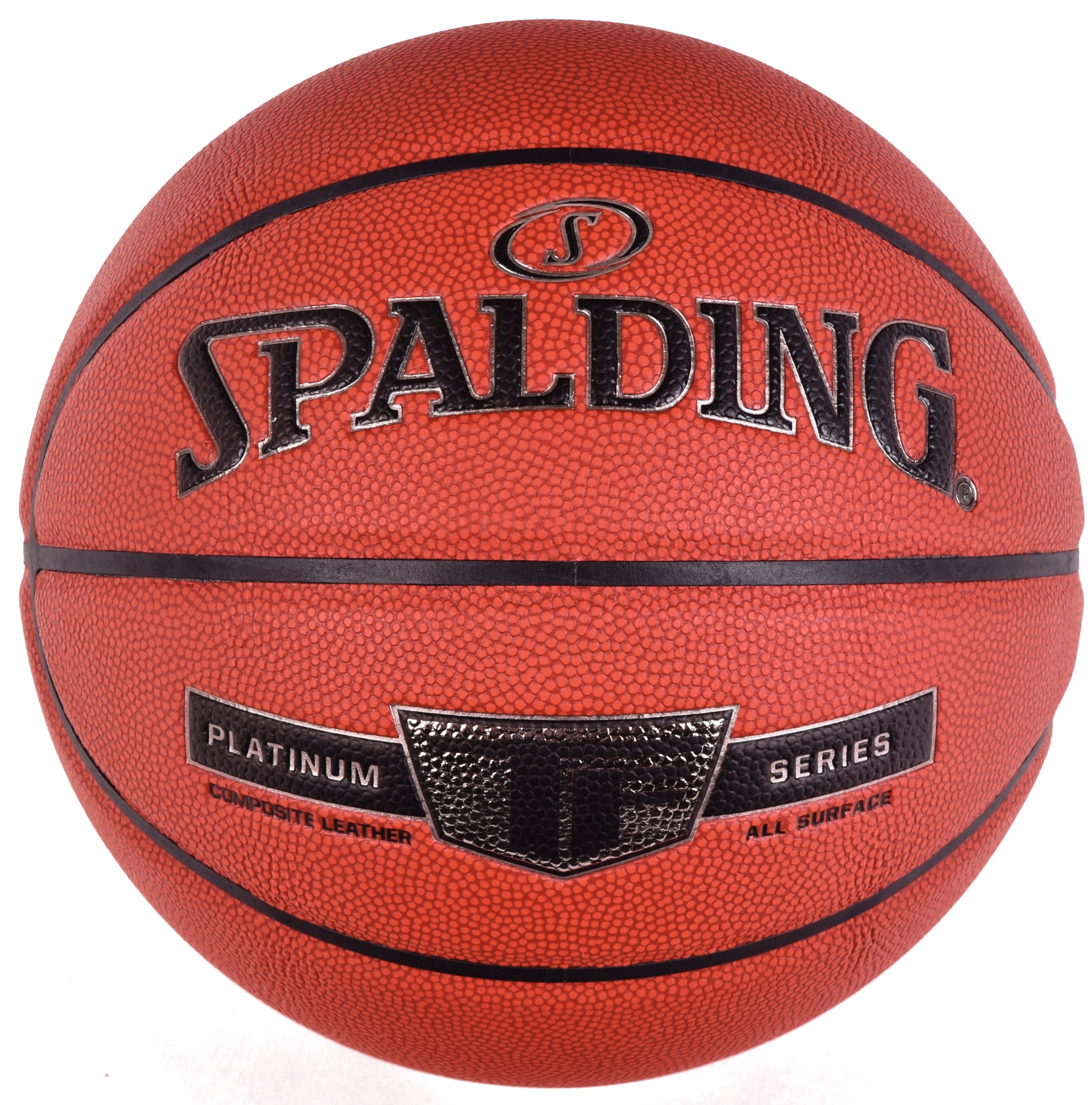 Spalding Tf Platinum Zápasový Basketbalový Míč Velikost 7 Kožený Nejvyšší Model