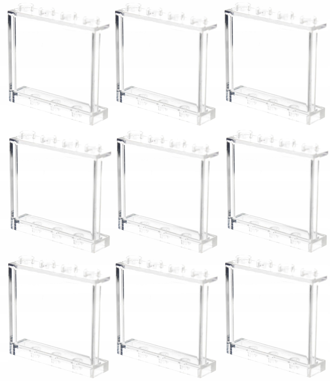 LEGO Rama 60581 Okno Szyba Szyby 1x4x3 Trans clear 9szt