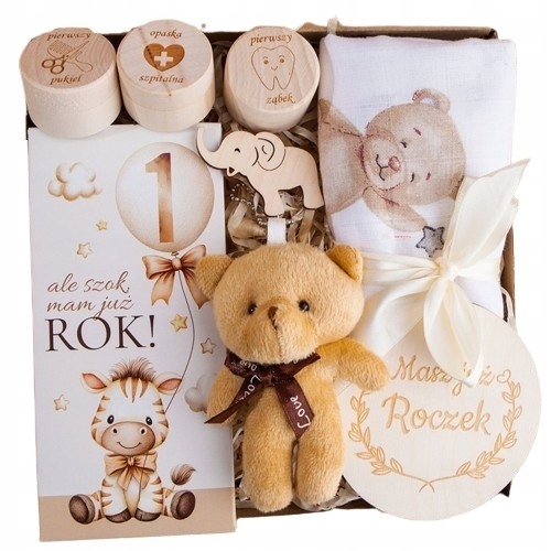 Levně Dárek na Ráček přívěsek na klíče medvídek čokoláda krabičky první okamžiky