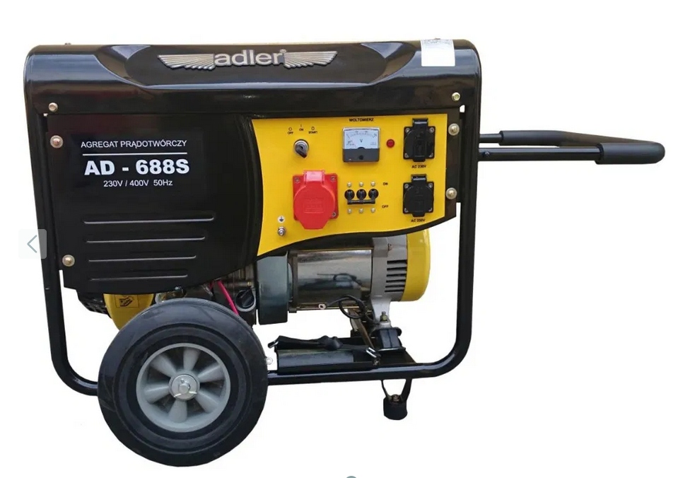Agregat prądotwórczy Adler ad688 6,8kw 230v +380 v rozrusznik