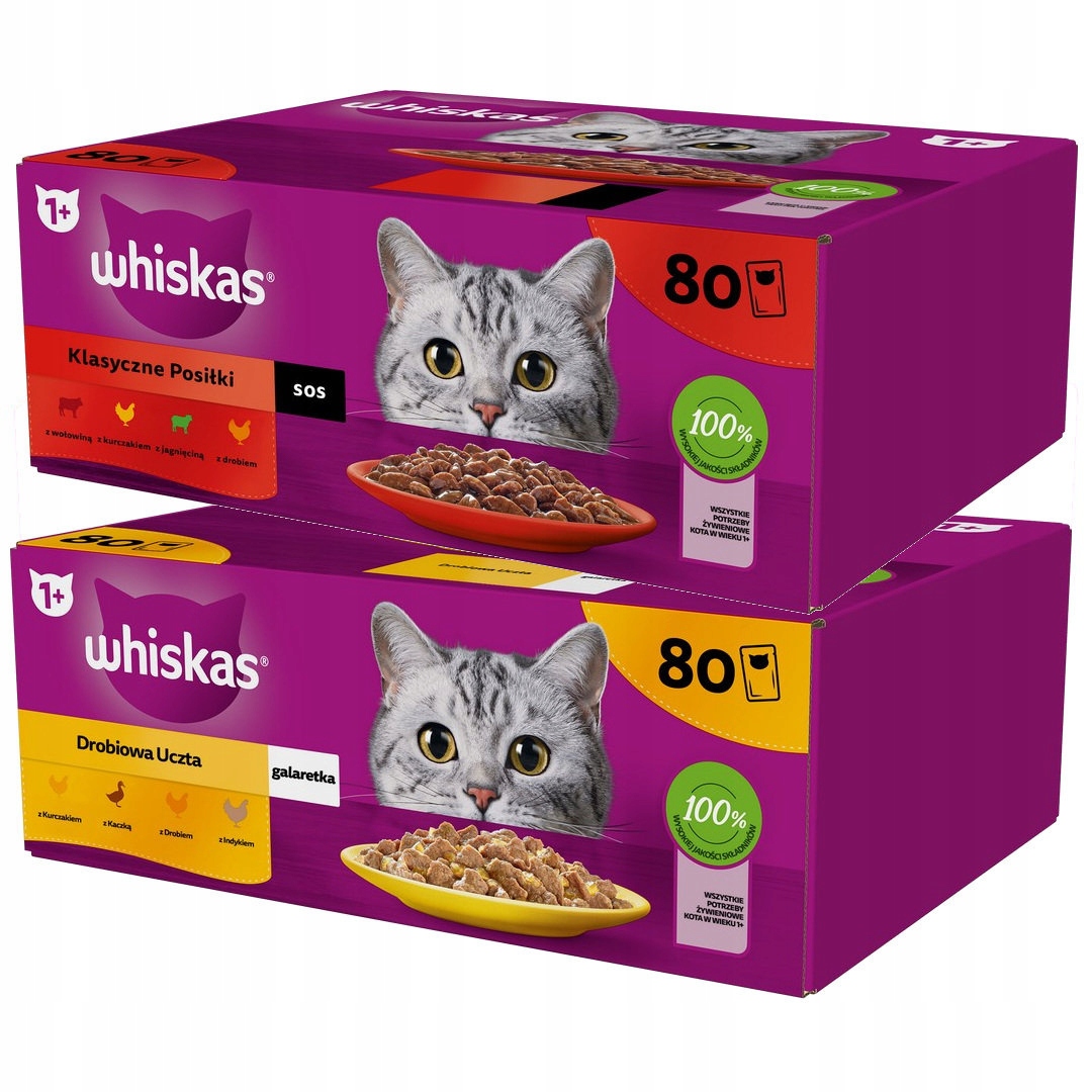 Levně Whiskas MIX Chutí Omáčka Želé Bez Ryb 160 x 85 g