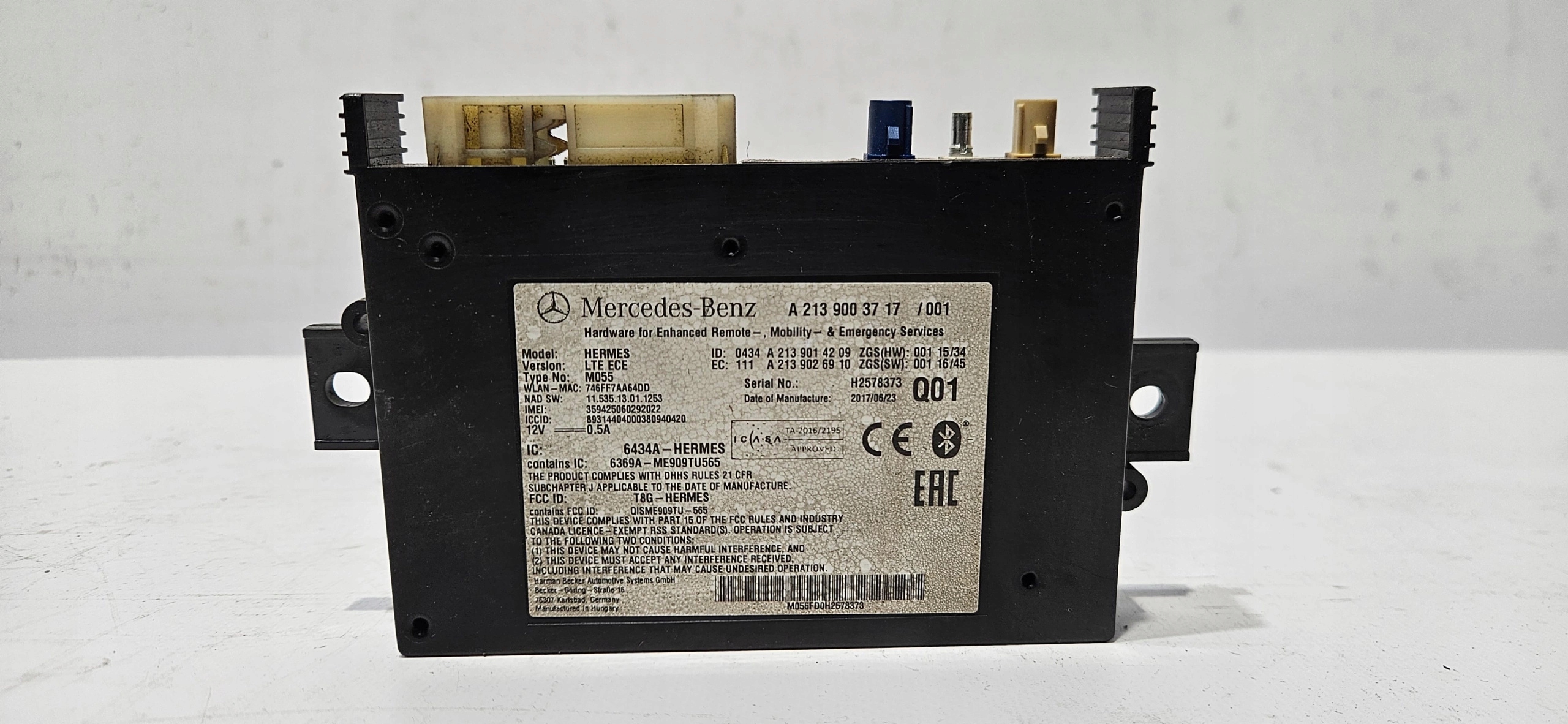 module control unit TELEMATIC MERCEDES S KLASA W222 AMG S63 A2139003717