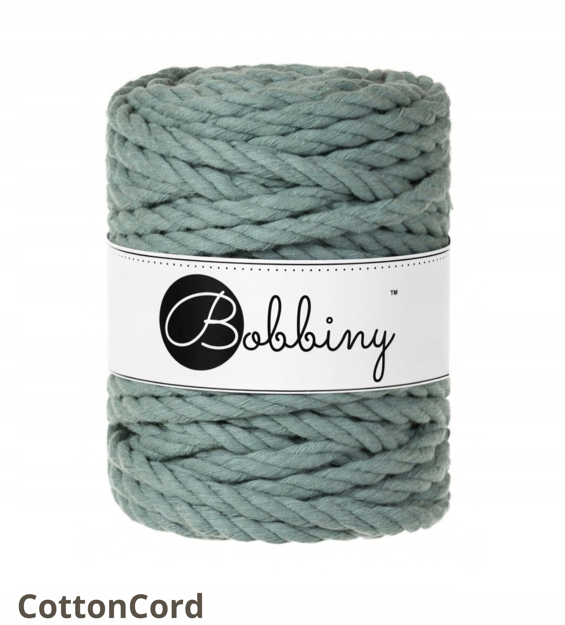 Bobbiny šňůra na macramé 3PLY trojitě kroucená 9 mm 30 m Vavřínová