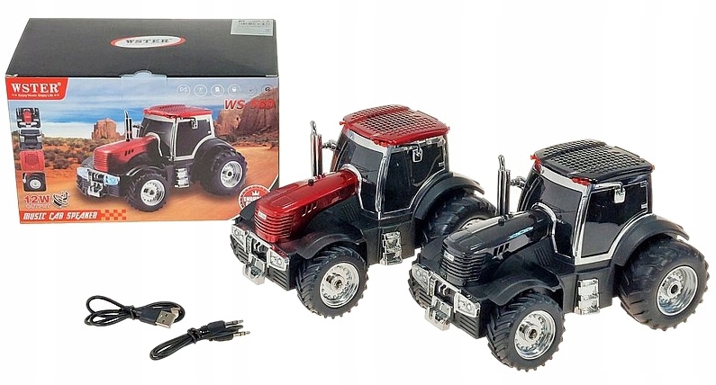 Přenosný realistický reproduktor model auta Traktor rádio Fm 7537