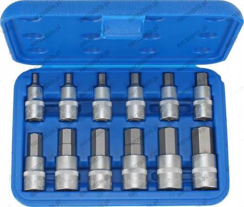 

Nasadki imbusowe 5-22 mm, 1/2" 12 szt C.4810
