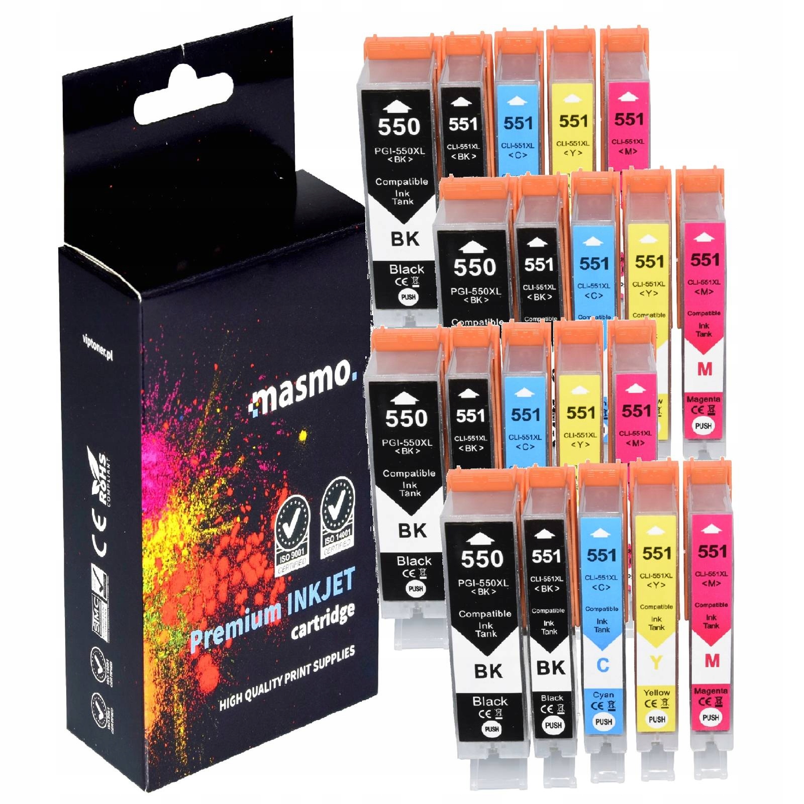 20 x Inkousty XXL Pro Canon Pixma IP7250 MG5650 MG5550