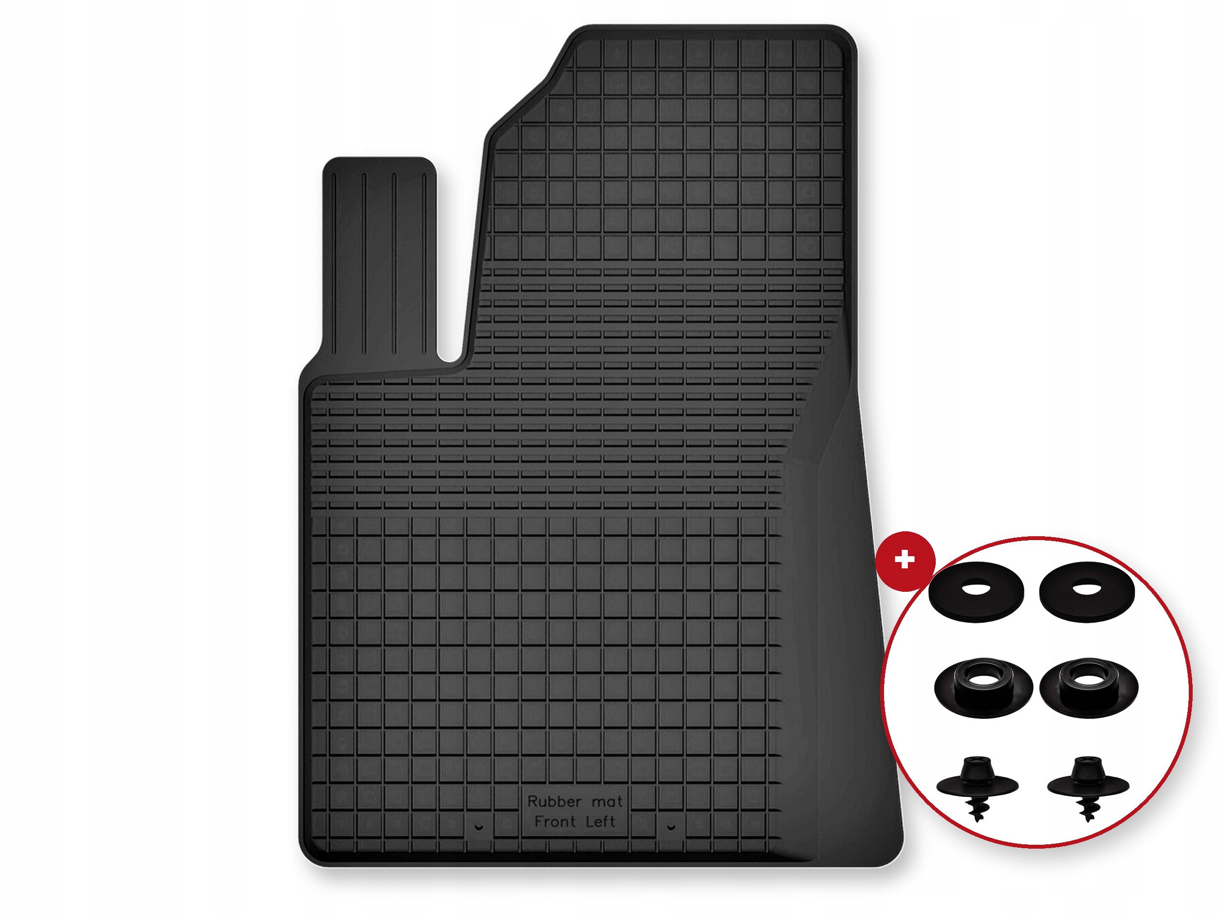 Dywanik gumowy kierowcy korytkowy do Ford Fiesta MK6 2002-2010 ze stoperami