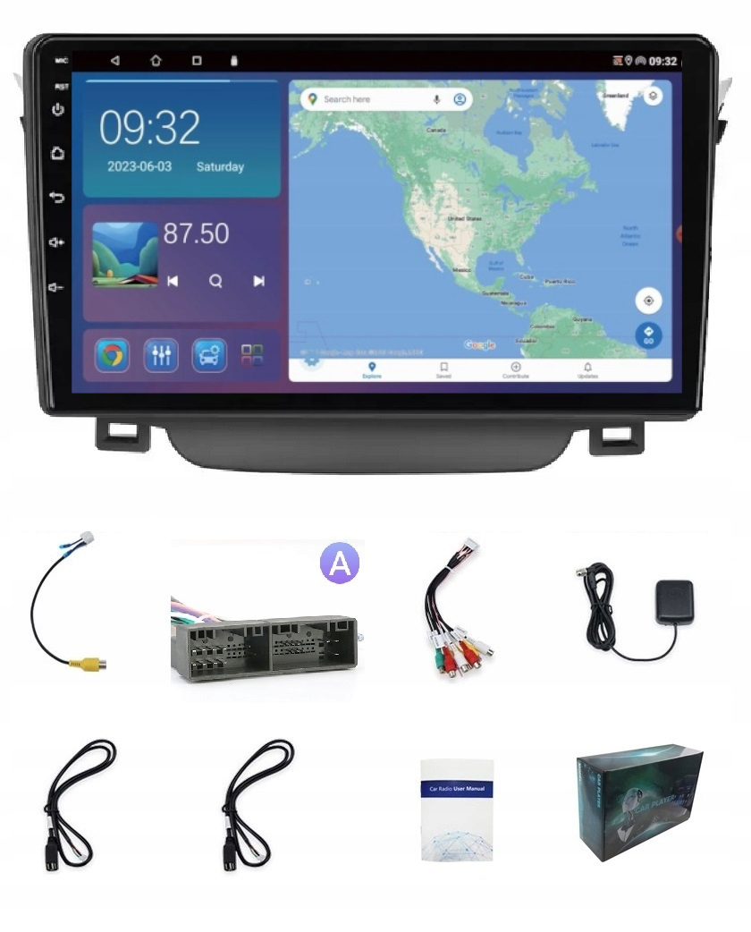 Rádio Navigácia Android Hyundai I30 Elantra 2011-17 Usb Carplay Bt 64 Gb